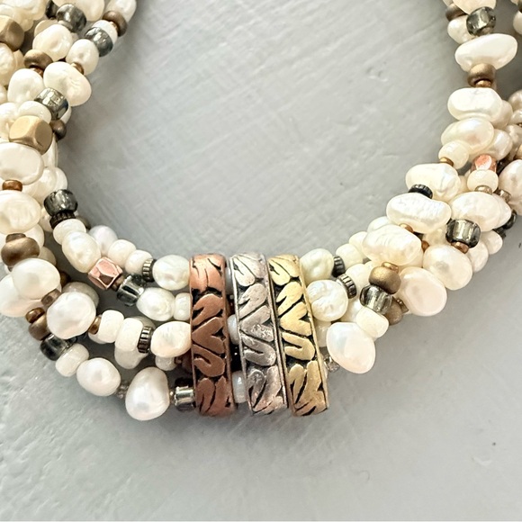 Silpada 925 Sterling Silver & Pearls Multi Strand Bracelet - Picture 6 of 10